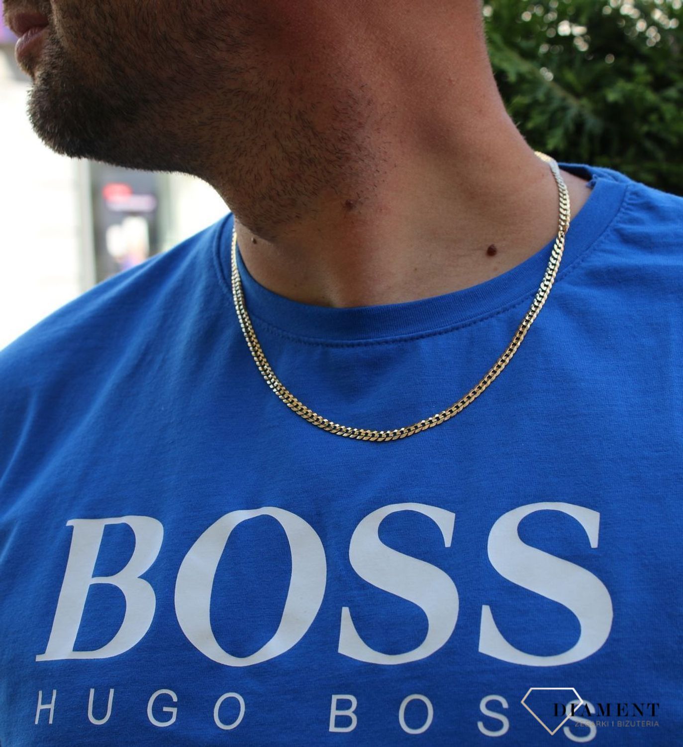 Złoty łańcuszek damski 333 pancerka LA 679A.jpg